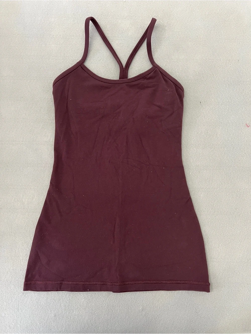 lululemon athletica Deep Plum Power Y Tank Top Size 2